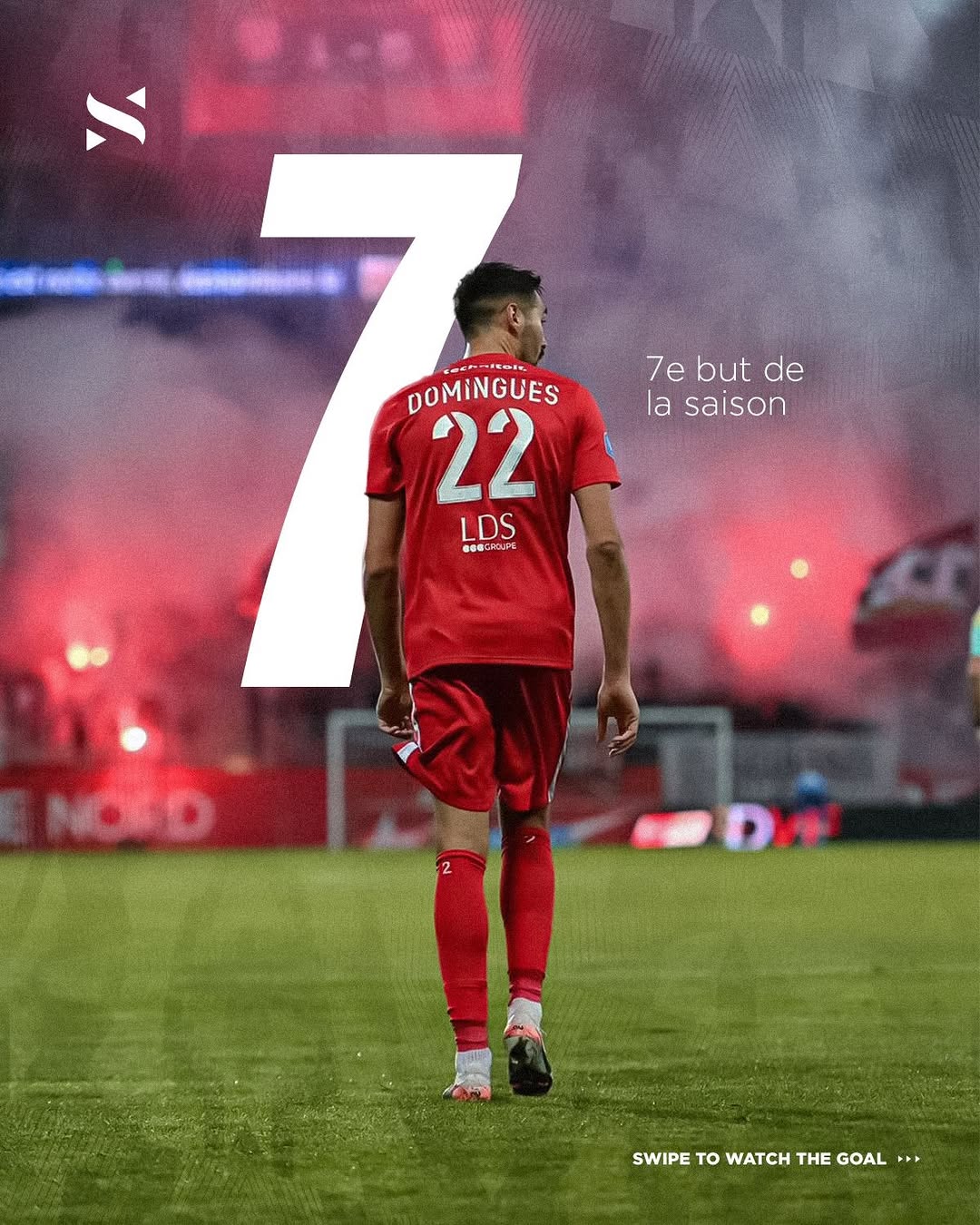 At the winter break, Julien is the second highest scorer in the @championnatnationalfff with 7 goals 💪